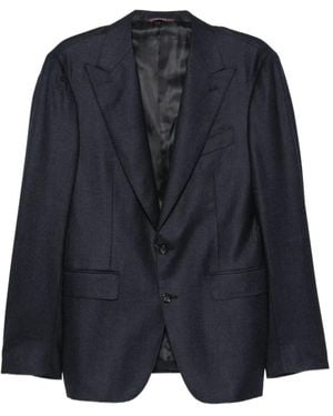 Canali Check-Pattern Suit - Blue