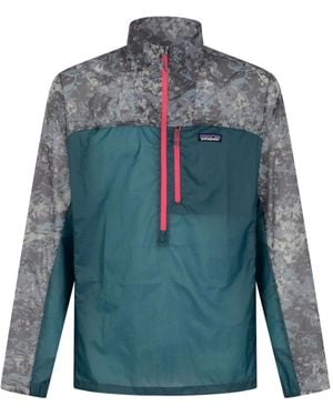 Patagonia Houidini Stash Colour-Block Half-Zip Jacket - Blue