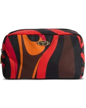 PUCCI Estuche De Maquillaje Con Estampado Marmo - Rojo