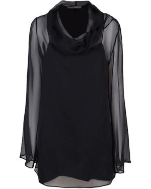 Alberta Ferretti Chiffon Blouse - Black