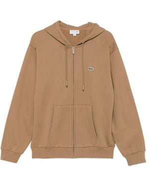 Lacoste Sudadera Con Capucha Y Parche Del Logo - Neutro