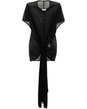 Jean Paul Gaultier Short-Sleeved Top - Black