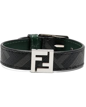 Fendi Bracciale Con Fibbia Ff - Nero