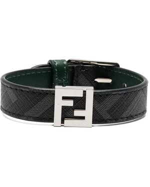 Fendi FF-motif bracelet - Schwarz
