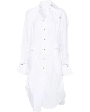 Vivienne Westwood Drunken Shirt Dress - White