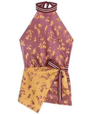 Dries Van Noten Jacquard Wrap Top - Pink