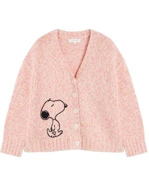 Chinti & Parker Snoopy Marl Cardigan - Pink