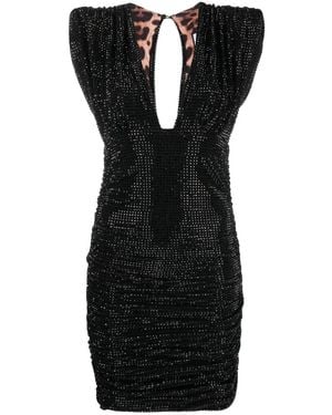 Philipp Plein Crystal-Embellished Mini Dress - Black