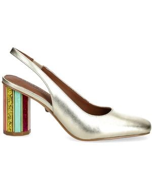 Kurt Geiger 85Mm Perspex Slingback Court Shoes - Metallic