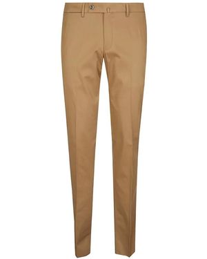PT Torino Pressed-Crease Trousers - Natural