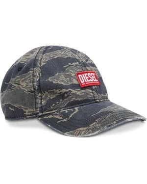 DIESEL Baseballkappe Mit Camouflage-Print - Grau