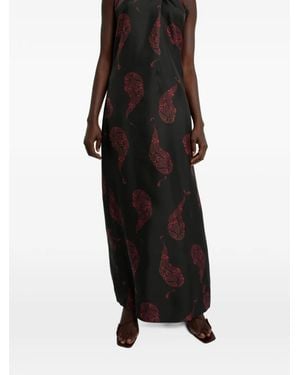 Christopher Esber Twisted Paisley-Print Dress - Black