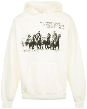 One Of These Days Return Again Graphic-Print Hoodie - White