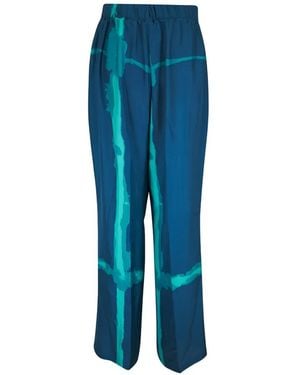 Kiton Pantalones Con Motivo - Azul