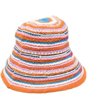 DSquared² Striped Knited Hat - Orange