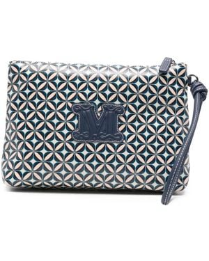 Max Mara Bolso De Mano Bchtazzina Con Estampado Geométrico - Azul