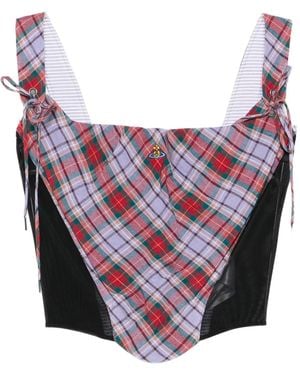 Vivienne Westwood Tartan Sleeveless Top - Pink