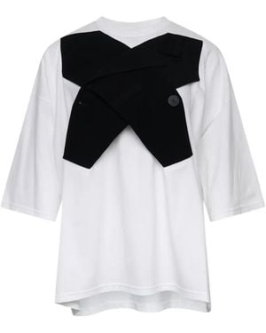 Enfold T-Shirt Met Strik - Wit