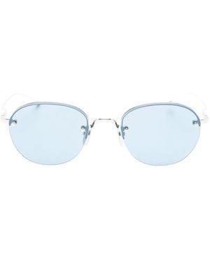 Thom Browne Rimless Round-Frame Sunglasses - Blue