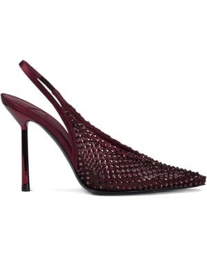 Le Silla 100Mm Gilda Crystal-Embellished Slingback Pumps - Purple