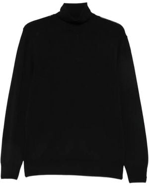Canali Pull En Laine À Col Roulé - Black