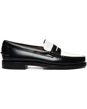 Sebago バイカラー レザーローファー - ブラック