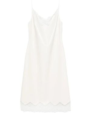 Coperni Lace-Trim Midi Dress - White