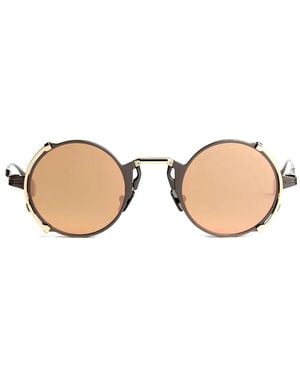 Movitra Tectum Round-Frame Sunglasses - Natural
