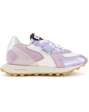 RUN OF Sneakers Con Inserti Metallizzati - Bianco
