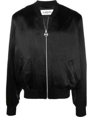 Lanvin Bomber Con Strass - Nero