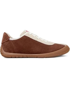 Camper Peu Path Twins Suede-Panel Trainers - Brown