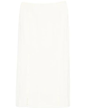 Rohe Falda midi con abertura corta - Blanco