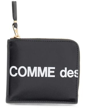 COMME DES GARÇONS PLAY Logo-Print Leather Coin Purse - Black