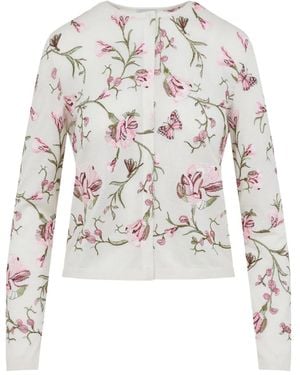 Giambattista Valli Cardigan aus Kaschmir und Seide - Weiß