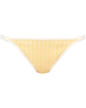Eres Sunscreen Smalle Bikinislip Met Chevron-Streep - Naturel