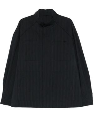 Juun.J Pinstripe Pocket Shirt - Black
