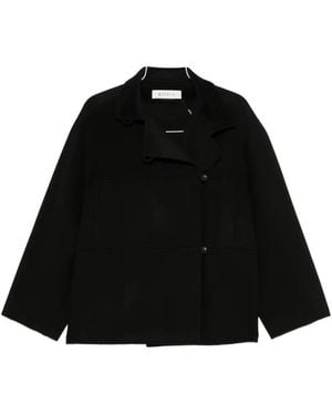 Rohe Double-Faced Wool Coat - Black