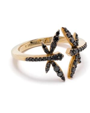 Anapsara 18K Dragonfly-Motif Diamond Ring - Metallic