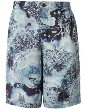 Off-White c/o Virgil Abloh Graphic-Print Shorts - Blue