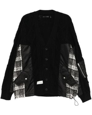 FIVE CM Cardigan Im Patchwork-Look - Schwarz