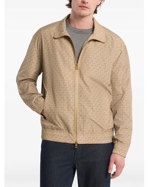 Michael Kors Signature Logo Windbreaker Jacket - Natural