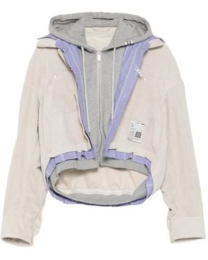 Maison Mihara Yasuhiro Layered-Design Corduroy Jacket - White
