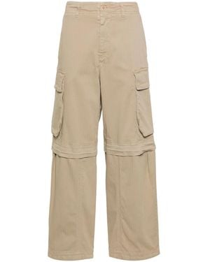 Semicouture Herringbone Cargo Trousers - Natural