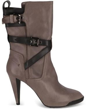 Tod's Buckle-Strap Leather Ankle Boots - Brown