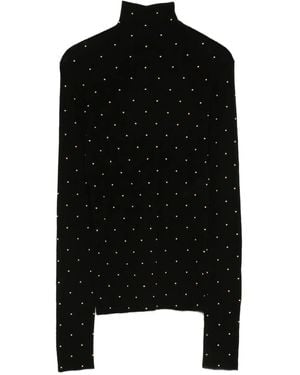 Rabanne Pull À Détails De Clous - Noir
