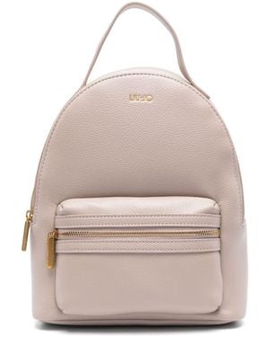 Liu Jo Pebbled Faux Leather Onice Backpack - Natural