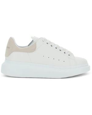McQueen Lace-Up Chunky-Sole Trainers - White