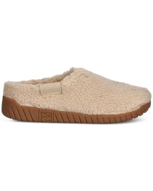 Napapijri Noreg Curly Fleece-Texture Slippers - White