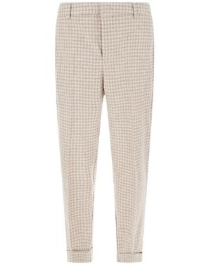Cruna Bergen Checked Tapered Pants - Natural