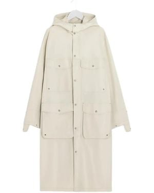 Lemaire Utility Hand-Flap Snap-Fastening Raincoat - White